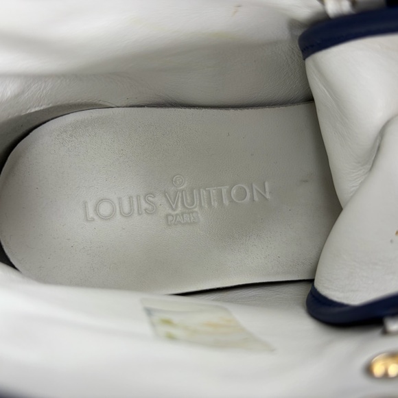 Louis Vuitton Navy and White Monogram Sneakers Size 37.5 - Picture 6 of 11
